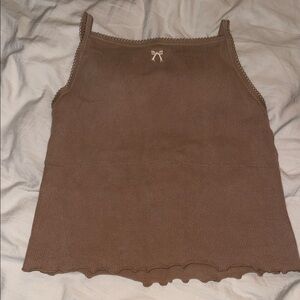 Sincerely Jules Brown Camisole with Bow Detail